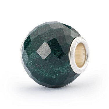 Trollbeads Runder Edelstein, facettiert (Grüner Chalzedon) im Sale
